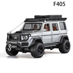1:24 Alloy Off Road SUV Model G Wagon Style Diecast Car Sound Light Pull Back Toy Opening Doors for Kids Gift