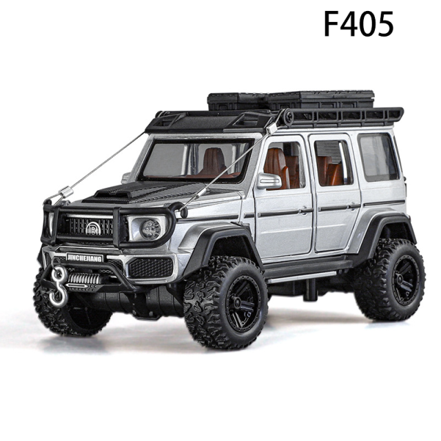 1:24 Alloy Off Road SUV Model G Wagon Style Diecast Car Sound Light Pull Back Toy Opening Doors for Kids Gift