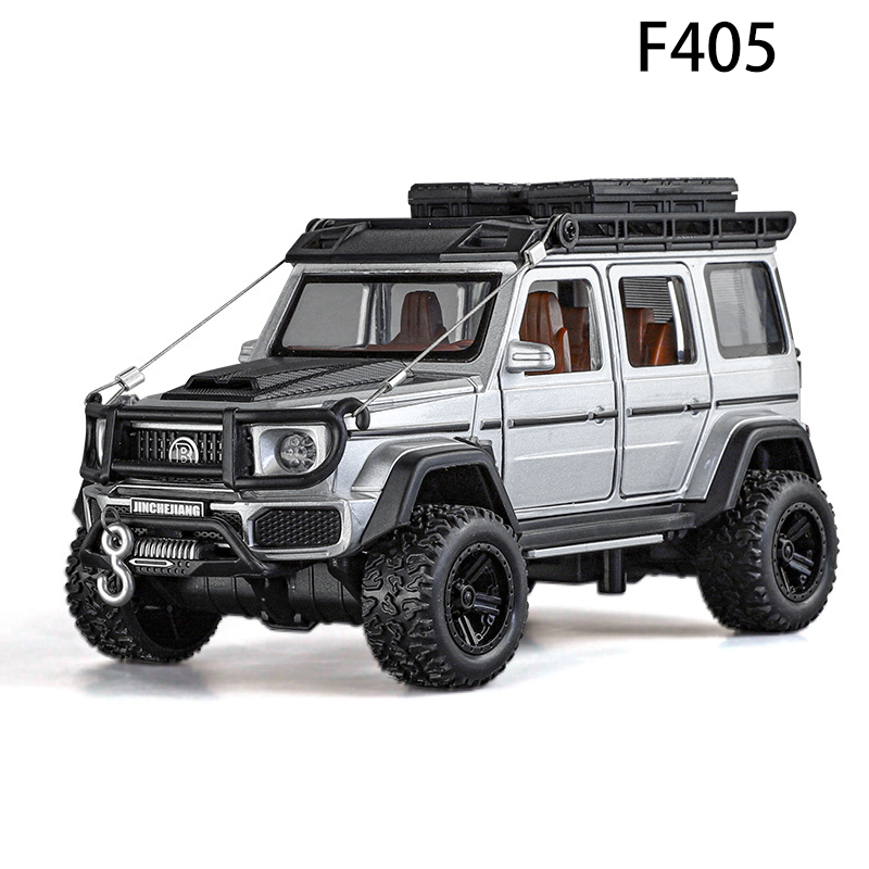 1:24 Alloy Off Road SUV Model G Wagon Style Diecast Car Sound Light Pull Back Toy Opening Doors for Kids Gift