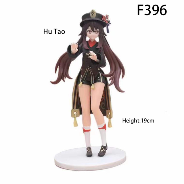 Anime Figure Set Klee Hu Tao Style PVC Collectible Models Cute Playful Characters Desk Decoration Gift Multiple Options