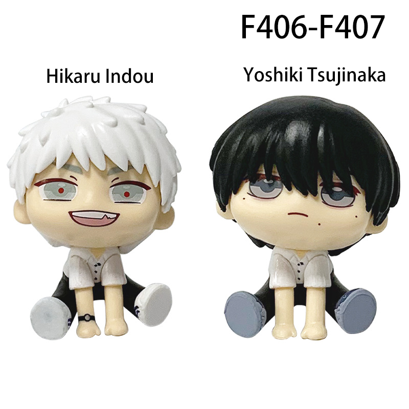 Anime Chibi Sitting Figure Yoshiki Tsujinaka Hikaru Indou Duo Style PVC Desk Collectible Model Fan Gift