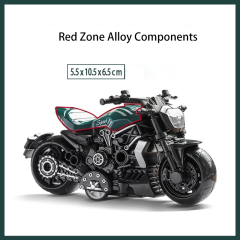 Alloy Pull Back Motorcycle Toy 1:36 Scale Diecast Motorbike Model for Boys Kids Educational Toy Gift