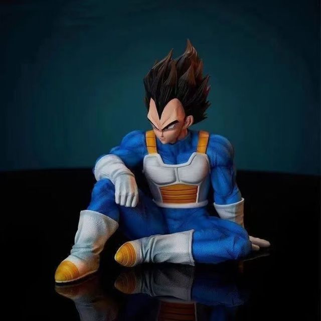 Anime Warrior Sitting Figure Style Vegeta Inspired PVC Statue Desk Decoration Collectible Model Fan Gift Third Party Made