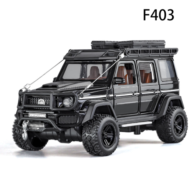 1:24 Alloy Off Road SUV Model G Wagon Style Diecast Car Sound Light Pull Back Toy Opening Doors for Kids Gift