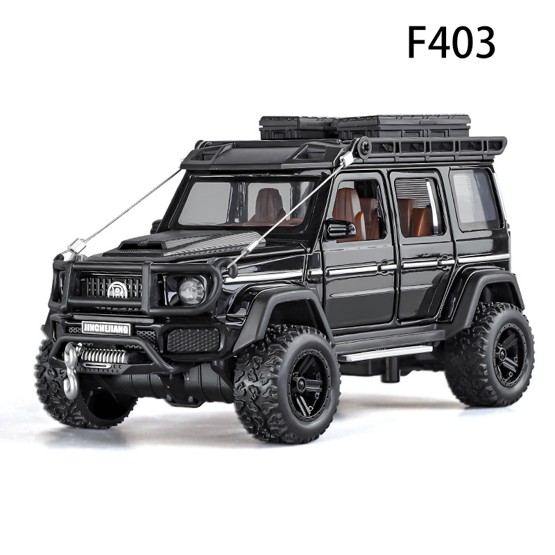 1:24 Alloy Off Road SUV Model G Wagon Style Diecast Car Sound Light Pull Back Toy Opening Doors for Kids Gift