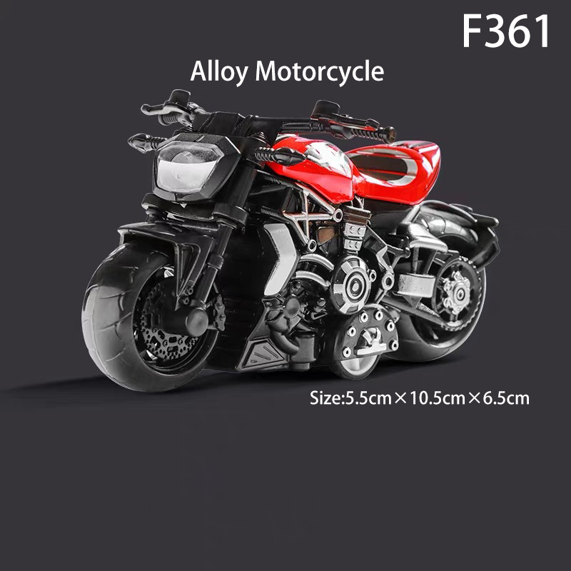 Alloy Pull Back Motorcycle Toy 1:36 Scale Diecast Motorbike Model for Boys Kids Educational Toy Gift