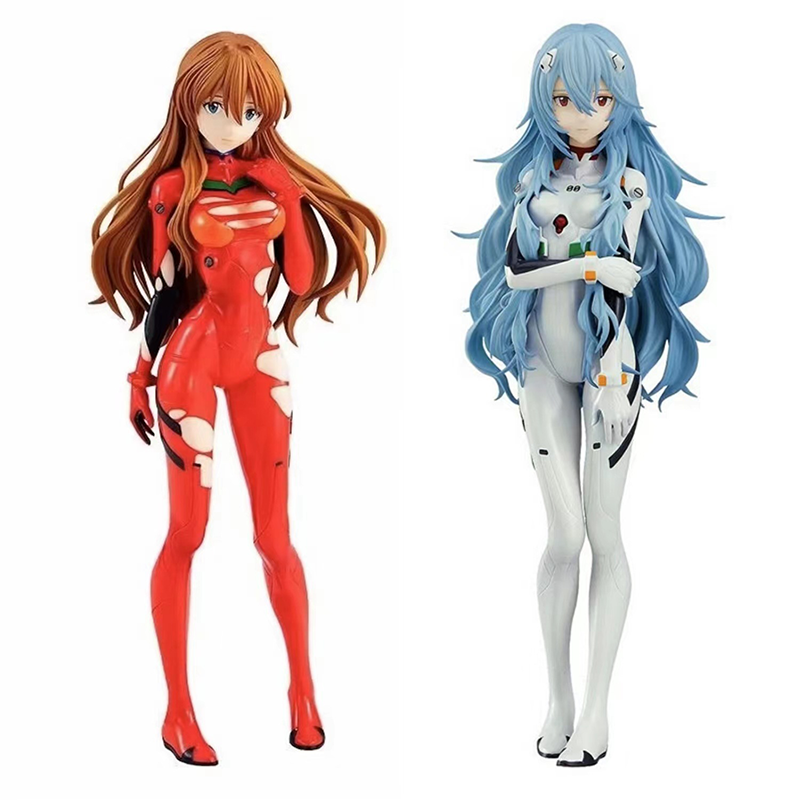 Anime EVA Asuka Ayanami Actioin Figure 18cm PVC Statue Long Hair Red Outfit Movie Version Standing Model Collectible