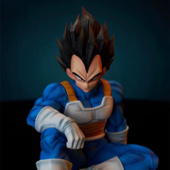 Anime Warrior Sitting Figure Style Vegeta Inspired PVC Statue Desk Decoration Collectible Model Fan Gift Third Party Made