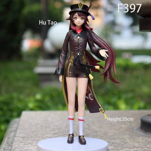 Anime Figure Set Klee Hu Tao Style PVC Collectible Models Cute Playful Characters Desk Decoration Gift Multiple Options