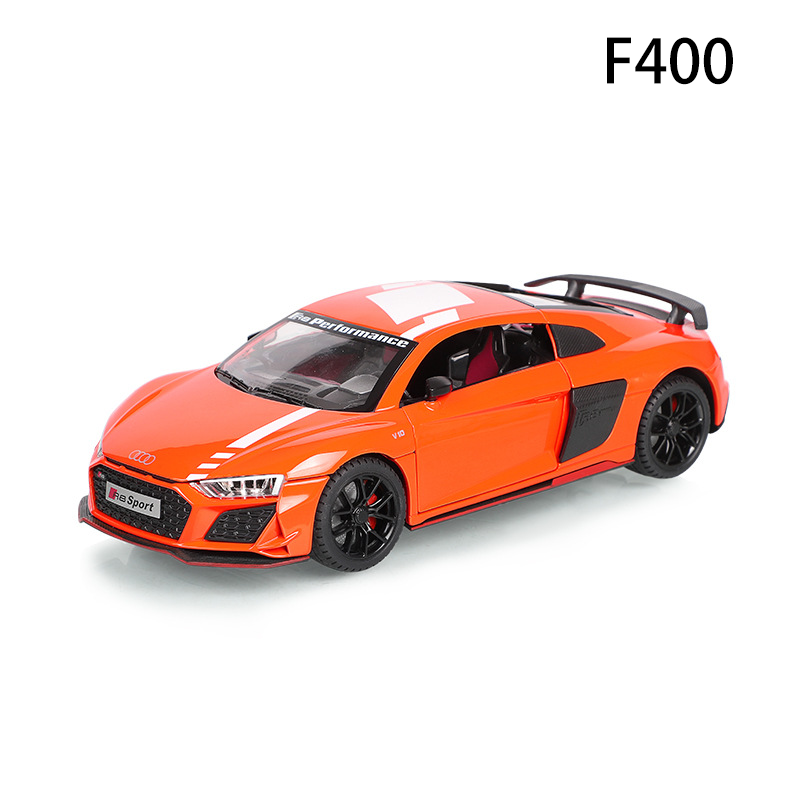 1:24 Alloy Sports Car Model R8 V10 Diecast Toy Car Realistic Metal Vehicle Model for Kids Collectible Display Gift