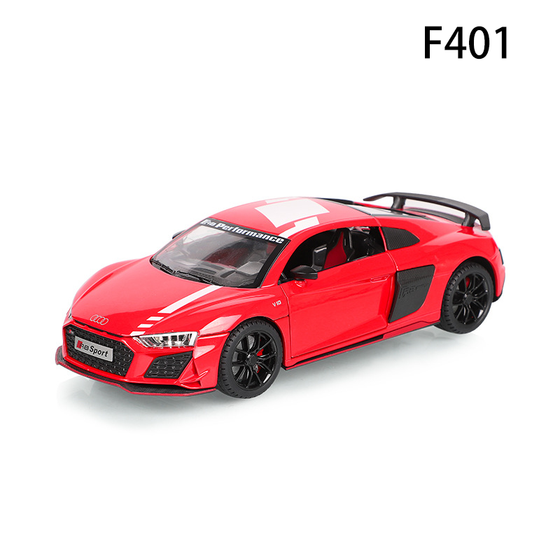 1:24 Alloy Sports Car Model R8 V10 Diecast Toy Car Realistic Metal Vehicle Model for Kids Collectible Display Gift