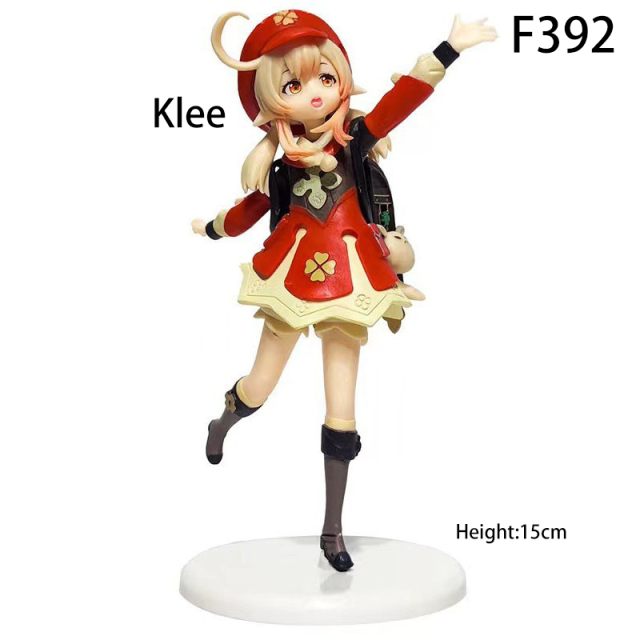 Anime Figure Set Klee Hu Tao Style PVC Collectible Models Cute Playful Characters Desk Decoration Gift Multiple Options