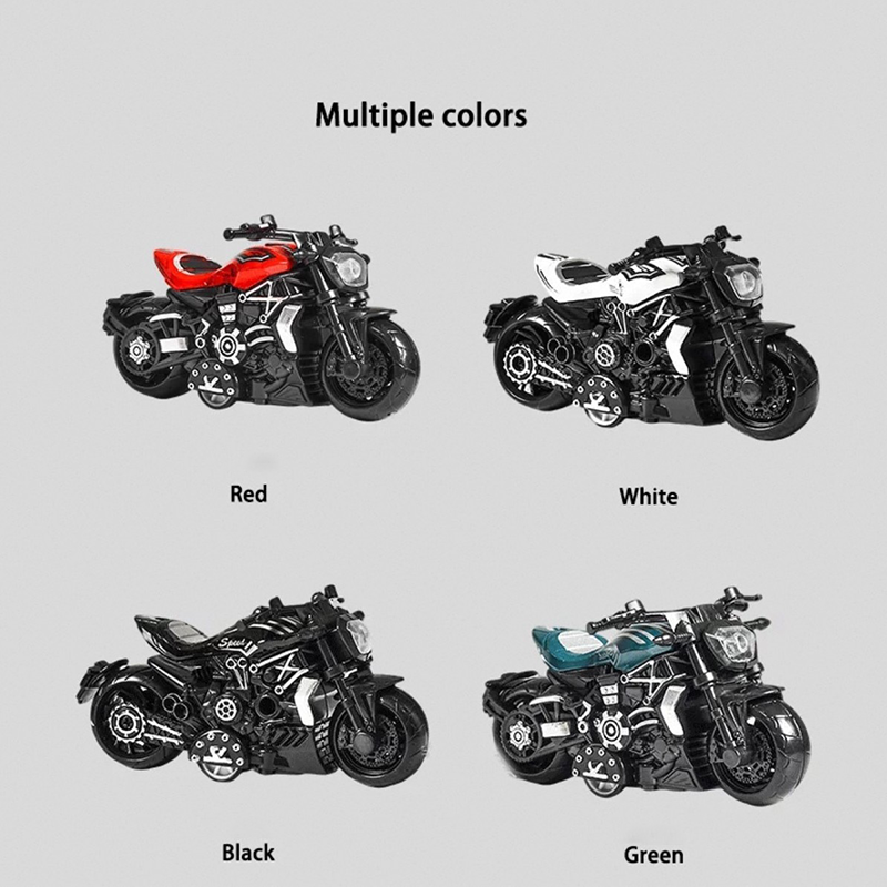 Alloy Pull Back Motorcycle Toy 1:36 Scale Diecast Motorbike Model for Boys Kids Educational Toy Gift