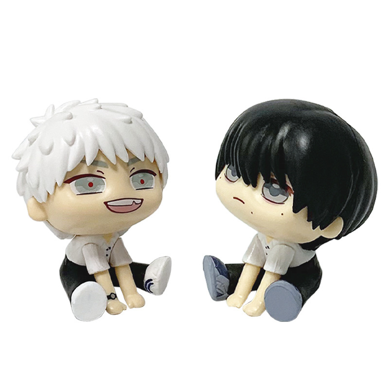 Anime Chibi Sitting Figure Yoshiki Tsujinaka Hikaru Indou Duo Style PVC Desk Collectible Model Fan Gift