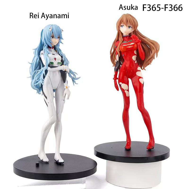 Anime EVA Asuka Ayanami Actioin Figure 18cm PVC Statue Long Hair Red Outfit Movie Version Standing Model Collectible