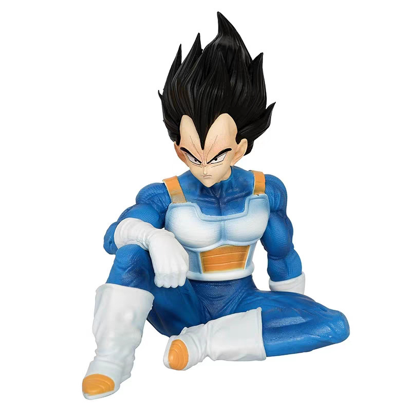 Anime Warrior Sitting Figure Style Vegeta Inspired PVC Statue Desk Decoration Collectible Model Fan Gift Third Party Made