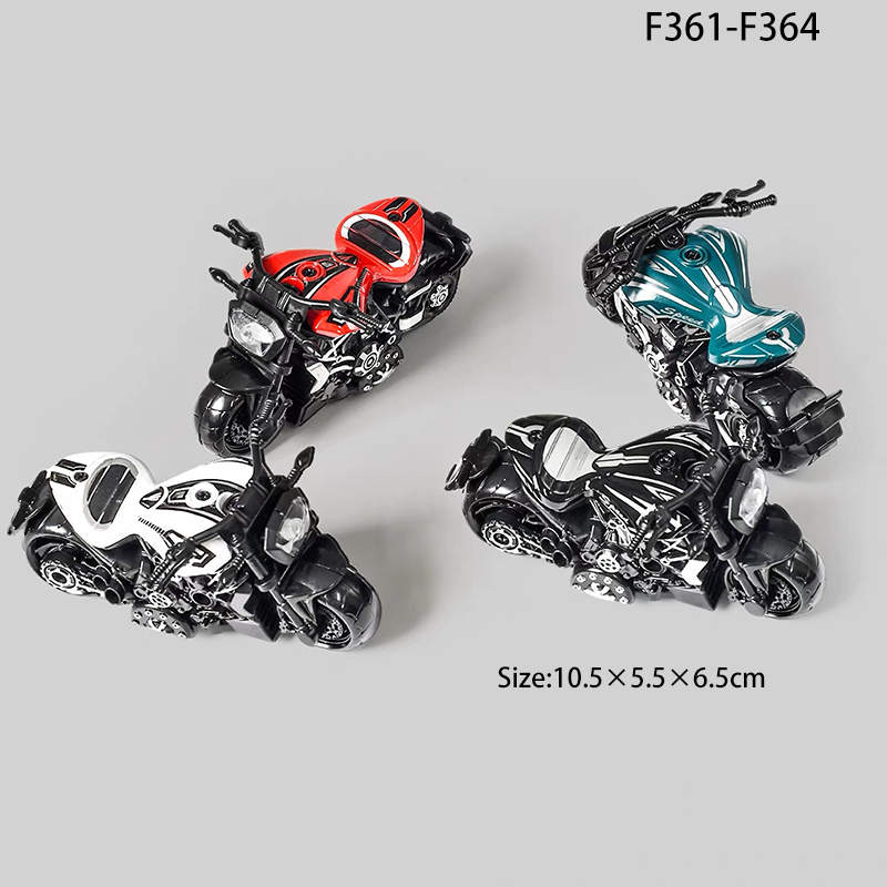 Alloy Pull Back Motorcycle Toy 1:36 Scale Diecast Motorbike Model for Boys Kids Educational Toy Gift