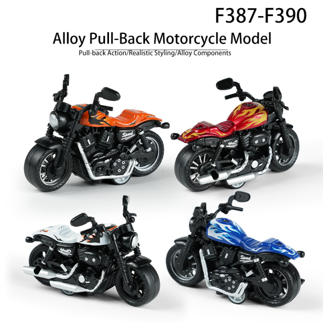 Diecast Pull Back Motorcycle Toy 1:36 Scale Alloy Bike Model for Kids Mini Vehicle Collectible Gift