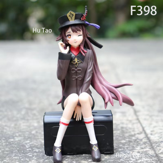 Anime Figure Set Klee Hu Tao Style PVC Collectible Models Cute Playful Characters Desk Decoration Gift Multiple Options