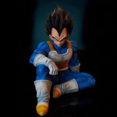 Anime Warrior Sitting Figure Style Vegeta Inspired PVC Statue Desk Decoration Collectible Model Fan Gift Third Party Made