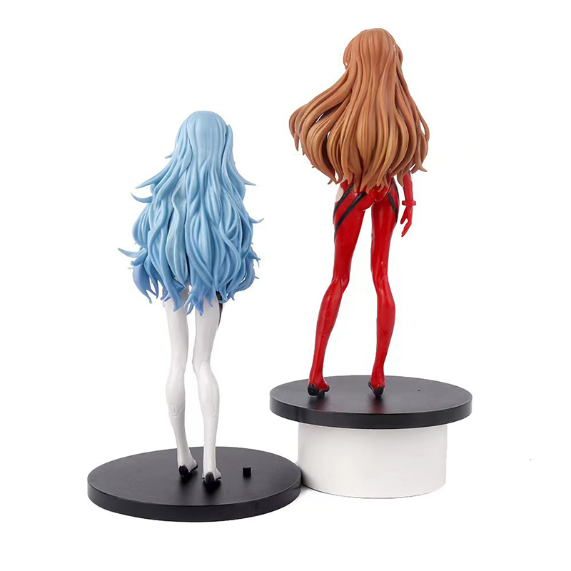 Anime EVA Asuka Ayanami Actioin Figure 18cm PVC Statue Long Hair Red Outfit Movie Version Standing Model Collectible