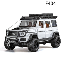 1:24 Alloy Off Road SUV Model G Wagon Style Diecast Car Sound Light Pull Back Toy Opening Doors for Kids Gift