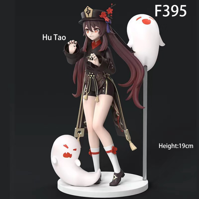 Anime Figure Set Klee Hu Tao Style PVC Collectible Models Cute Playful Characters Desk Decoration Gift Multiple Options