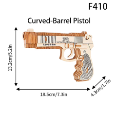 3D Wooden Puzzle Gun Model DIY Assembly Toy Laser Cut AK47 M4 Revolver Pistol Educational Kids Gift