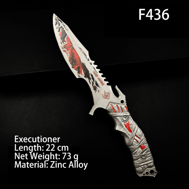 Delta Action Executioner Knife Model S8 Season Game Inspired Alloy Collectible Replica Unsharpened Metal Toy Display Prop Gift