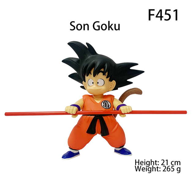 Dragon Ball Figures Set Goku Krillin Chiaotzu Yajirobe Popo Anime Collectible Toy Model Desk Decoration Gift Statues
