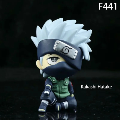 Naruto Q Version Sitting Action Figures Kakashi Naruto Sasuke Itachi Anime Collectible Toy Figurine Desk Decoration Gift Set