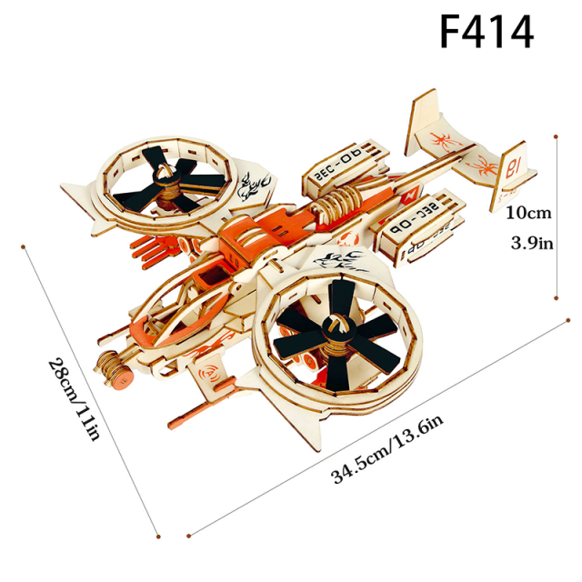3D Wooden Puzzle Robot Model DIY Assembly Toy Poplar Wood Kit for Kids Adults Educational Building Gift