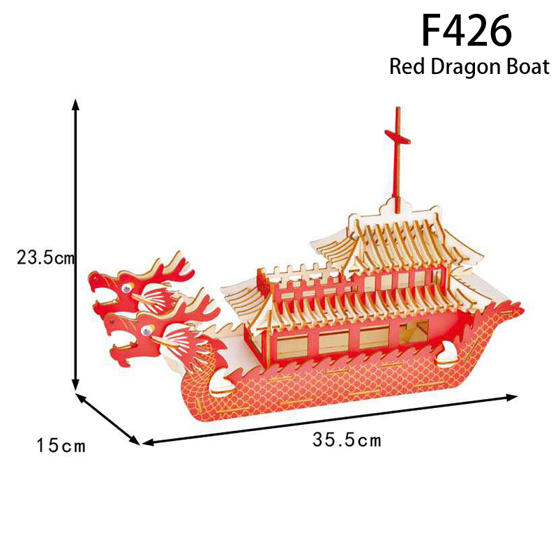 3D Wooden Puzzle Ship Model Set DIY Basswood Vintage Ghost Ship & Chinese Sailing Boat Assembly Kit Gift
