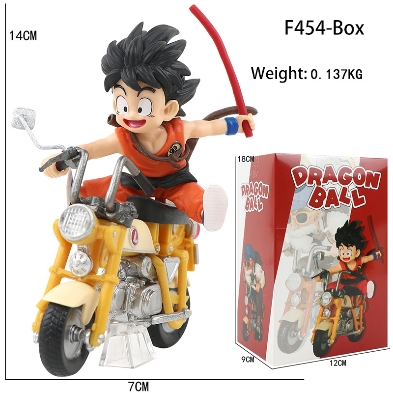 Son Goku Motorcycle Figure Dragon Ball Anime  Statue Collectible Goku Biker Display Model Toy Gift  Fans Desk Decor