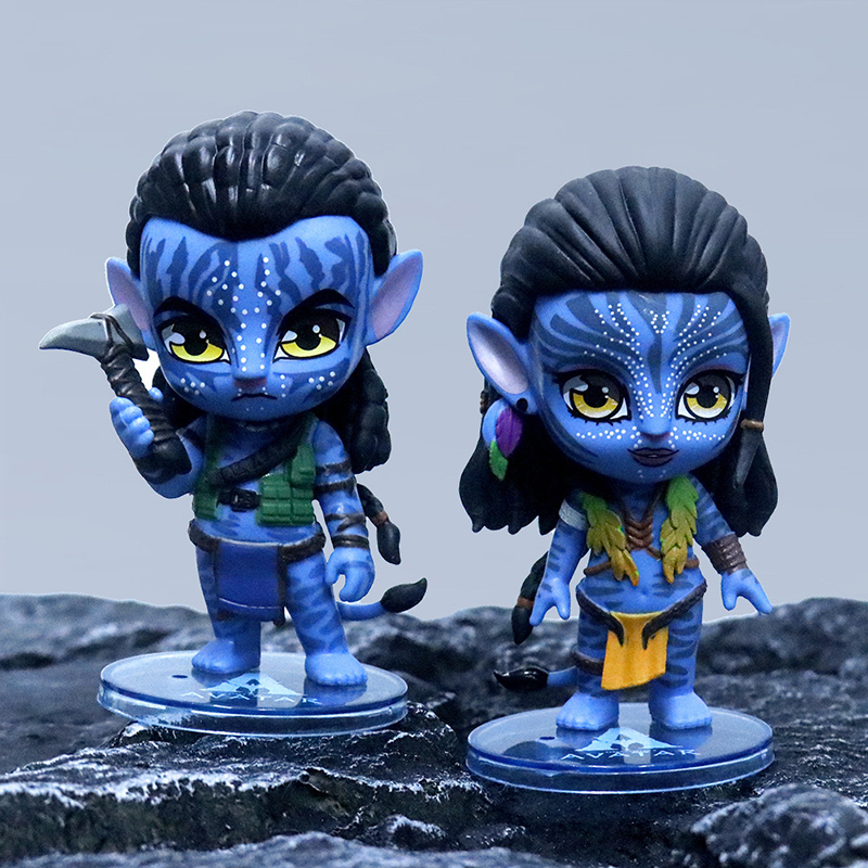 Avatar The Way of Water Jake Sully Neytiri Chibi Figure Cute Collection  Statue Movie Display Toy Gift  Fans ﻿