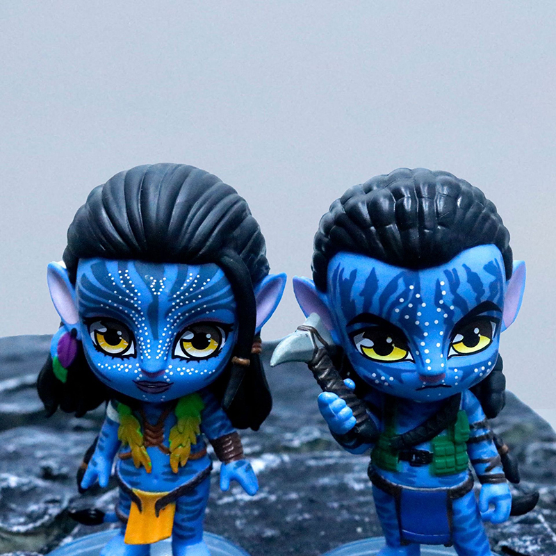 Avatar The Way of Water Jake Sully Neytiri Chibi Figure Cute Collection  Statue Movie Display Toy Gift  Fans ﻿