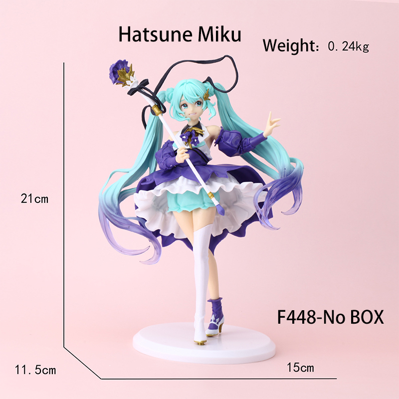 Hatsune Miku Purple Blossom Figure Sakura Style Anime Statue Collection Miku Floral Edition Japanese Display Toy Gift  Fans Desk Decor