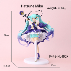 Hatsune Miku Purple Blossom Figure Sakura Style Anime Statue Collection Miku Floral Edition Japanese Display Toy Gift  Fans Desk Decor