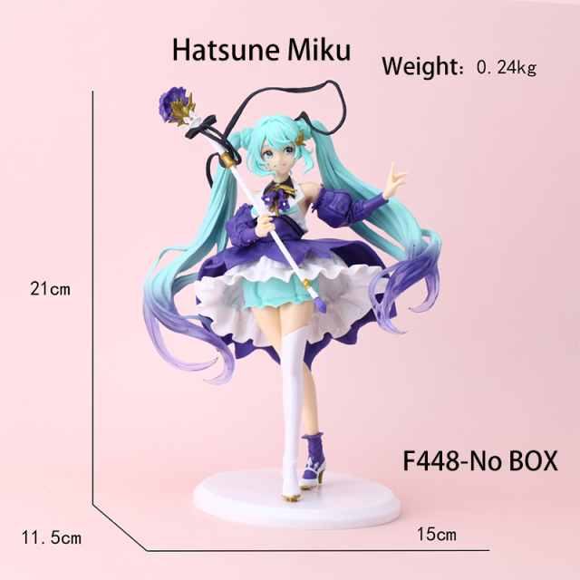 Hatsune Miku Purple Blossom Figure Sakura Style Anime Statue Collection Miku Floral Edition Japanese Display Toy Gift  Fans Desk Decor