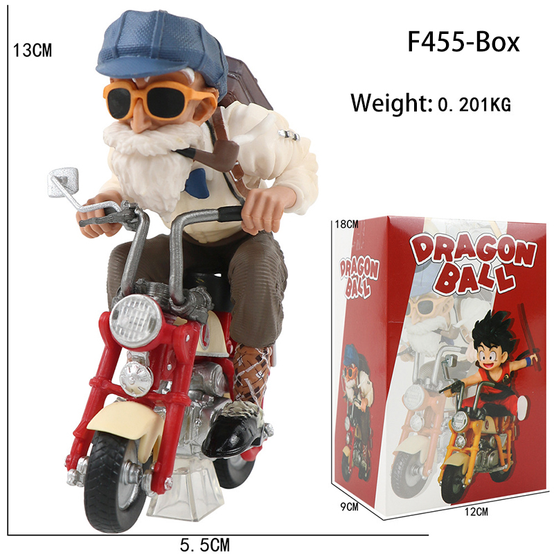 Master Roshi Motorcycle Figure Dragon Ball Anime  Statue Collection Roshi Biker Display Model Toy Gift Desk Decor