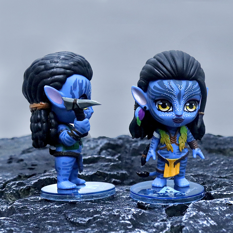 Avatar The Way of Water Jake Sully Neytiri Chibi Figure Cute Collection  Statue Movie Display Toy Gift  Fans ﻿