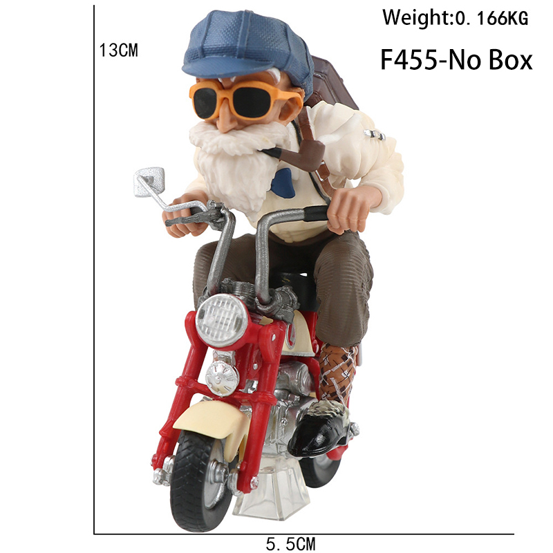 Master Roshi Motorcycle Figure Dragon Ball Anime  Statue Collection Roshi Biker Display Model Toy Gift Desk Decor