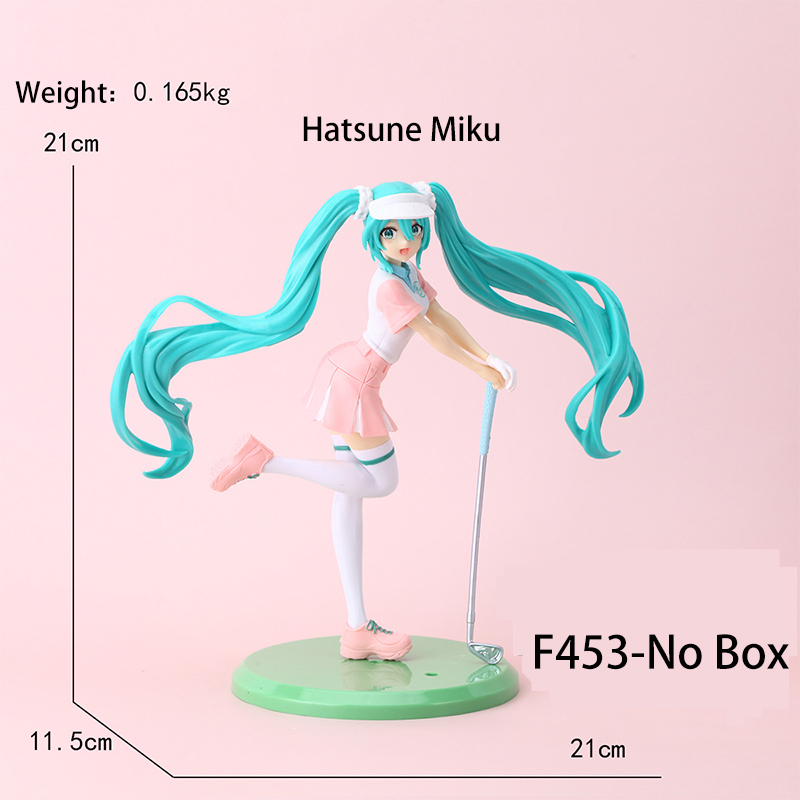 Hatsune Miku Golf Figure Anime Statue Collection Vocaloid Miku Japanese Golfing Action Figure Desk Decor Toy Gift  Fans