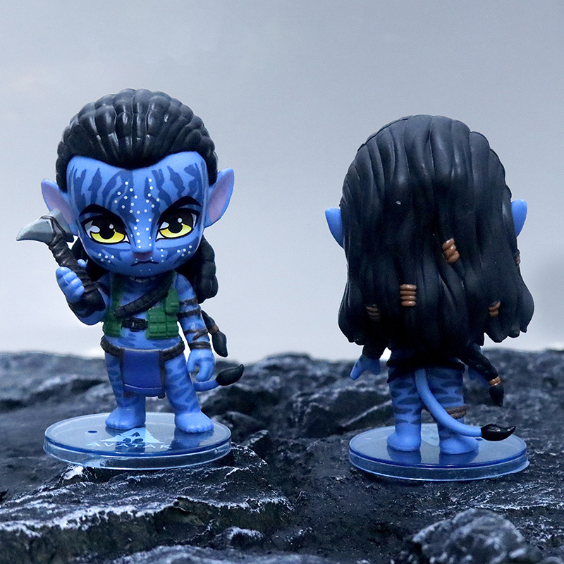 Avatar The Way of Water Jake Sully Neytiri Chibi Figure Cute Collection  Statue Movie Display Toy Gift  Fans ﻿