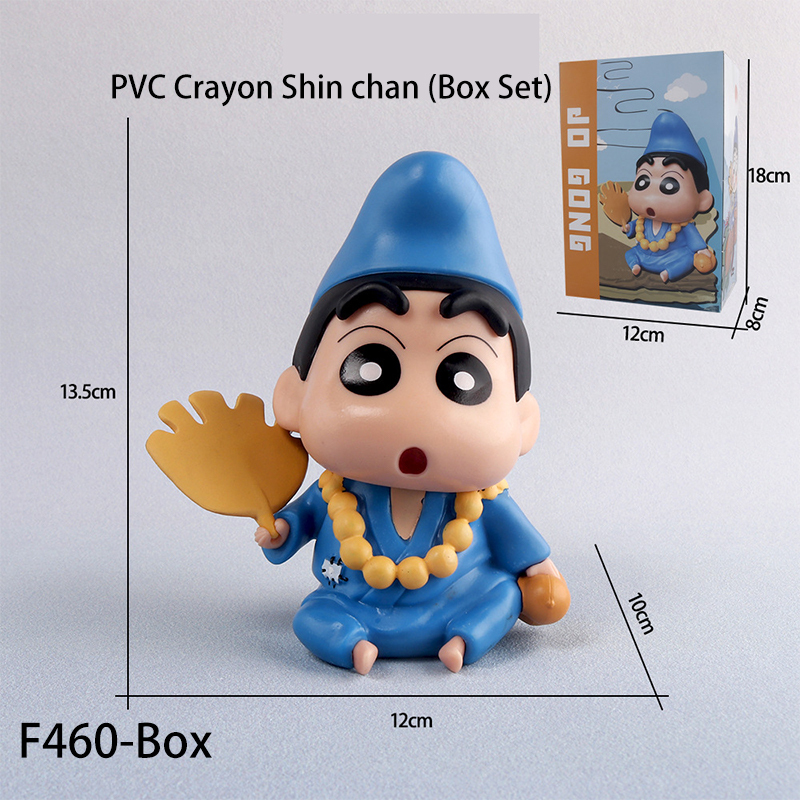 Crayon Shin Chan Ji Gong Costume Statue Figure Anime PVC  Collection Sitting Shinchan Monk Outfit Toy Gift  Fans Decoration