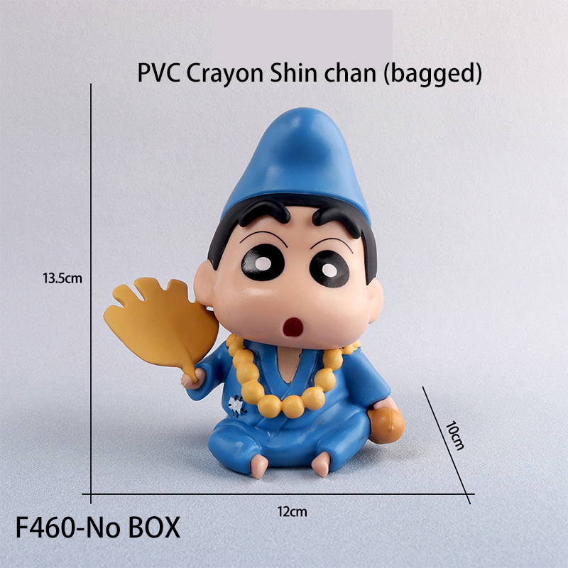 Crayon Shin Chan Ji Gong Costume Statue Figure Anime PVC  Collection Sitting Shinchan Monk Outfit Toy Gift  Fans Decoration