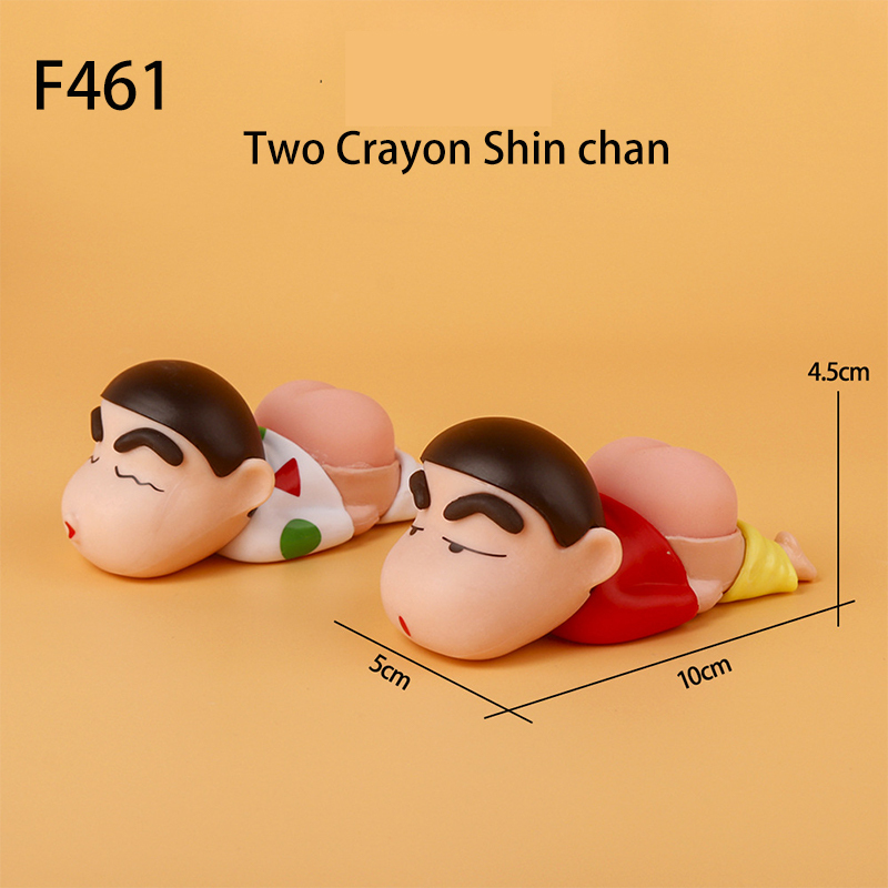  Crayon Shin Chan Funny Pose Statue Figure Anime Collection Lying Shinchan Model Toy Gift  Fans Decoration