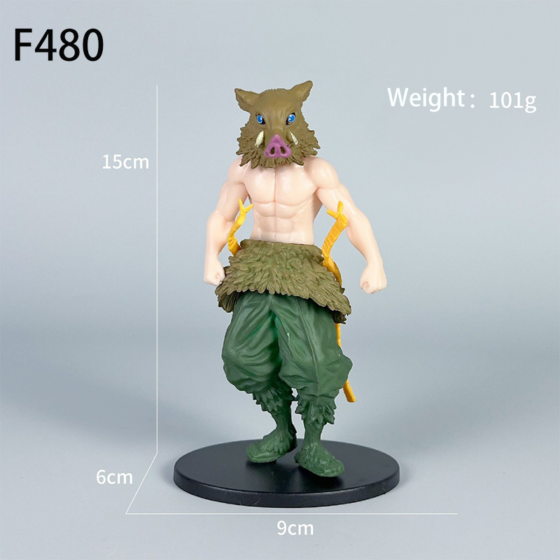 Inosuke Hashibira Statue Figure Demon Slayer Anime Collection Kimetsu no Yaiba Boar Head Warrior Model Toy Gift Decoration
