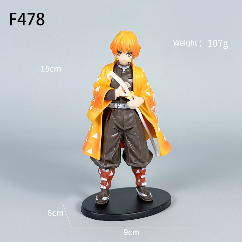 Zenitsu Agatsuma Statue Figure Demon Slayer Anime Collection Kimetsu no Yaiba Model Toy Gift Decoration