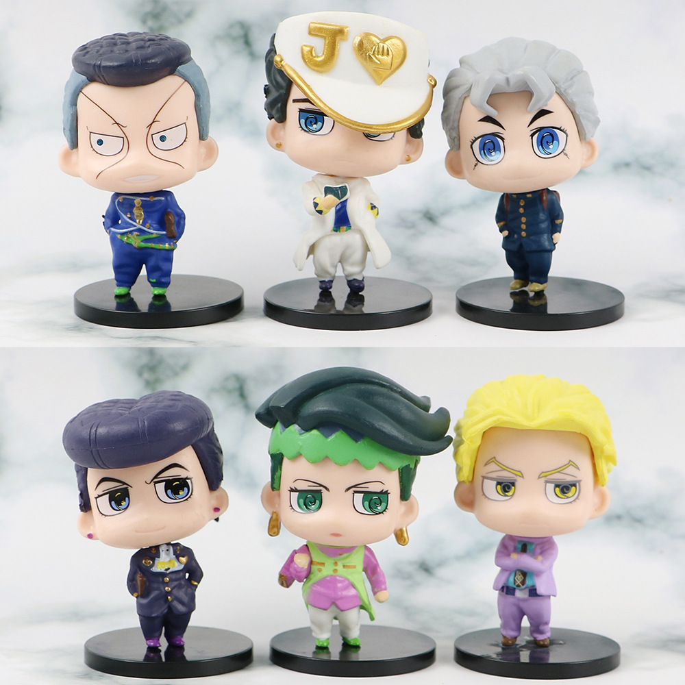 JoJo's Bizarre Adventure Statue Figure Set 6 PCS Part 1 JoJo Collectible Jonathan Joestar Dio Anime Model Toy Gift Decoration